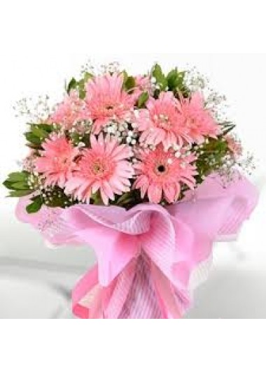 pembe gerbera  buketi